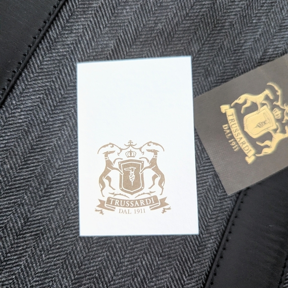 Trussardi 1911 Oversized Black & Gray Tote Bag Italy - Picture 13 of 13